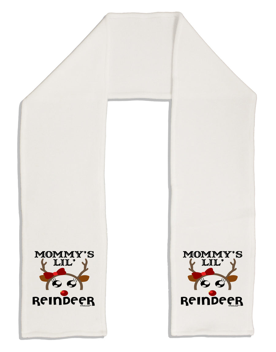 Mommy's Lil Reindeer Girl Adult Fleece 64&#x22; Scarf-TooLoud-White-One-Size-Adult-Davson Sales