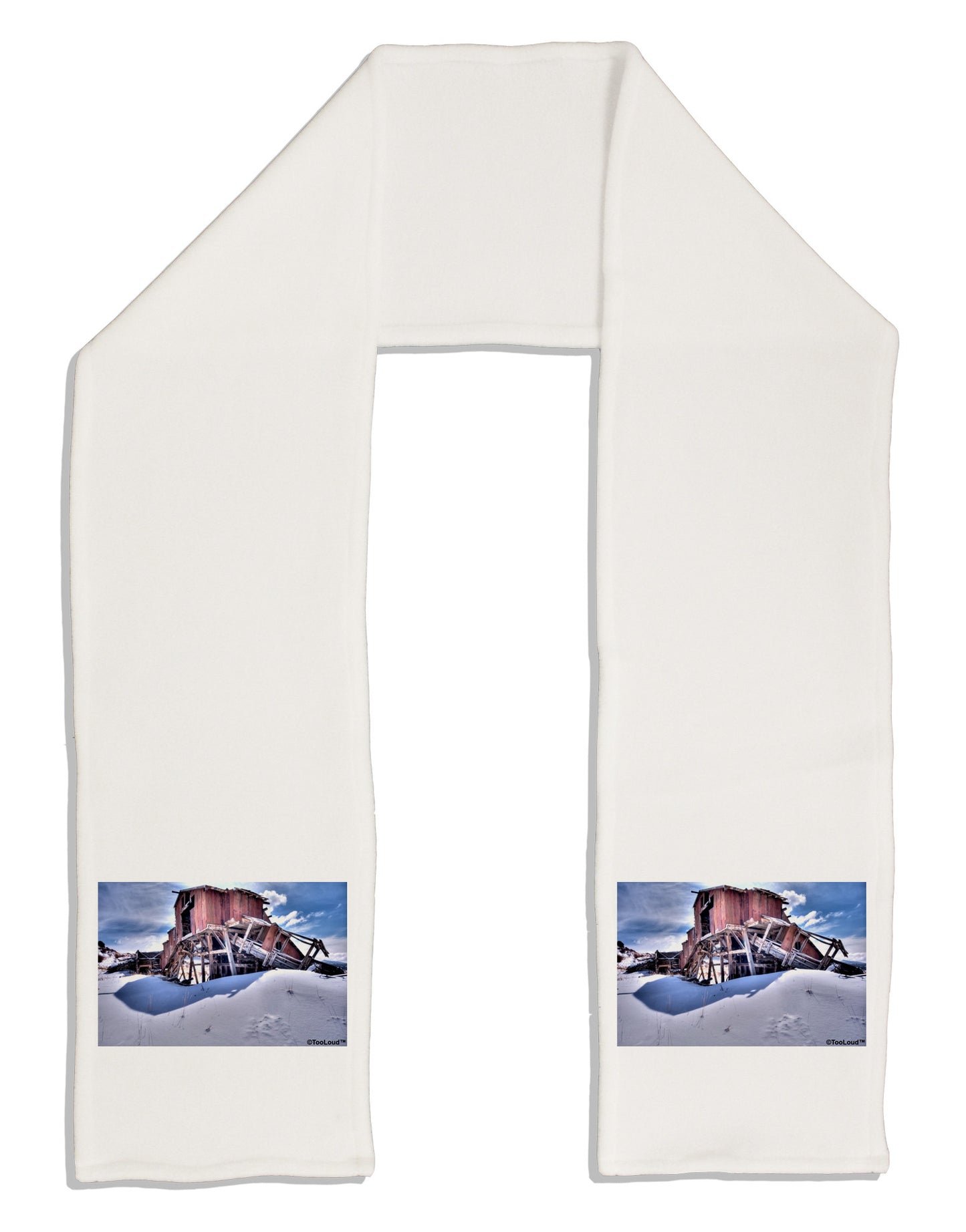 TooLoud Victor Mines Colorado Adult Fleece 64&#x22; Scarf-TooLoud-White-One-Size-Adult-Davson Sales