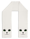 Green-Eyed Cute Cat Face Adult Fleece 64&#x22; Scarf