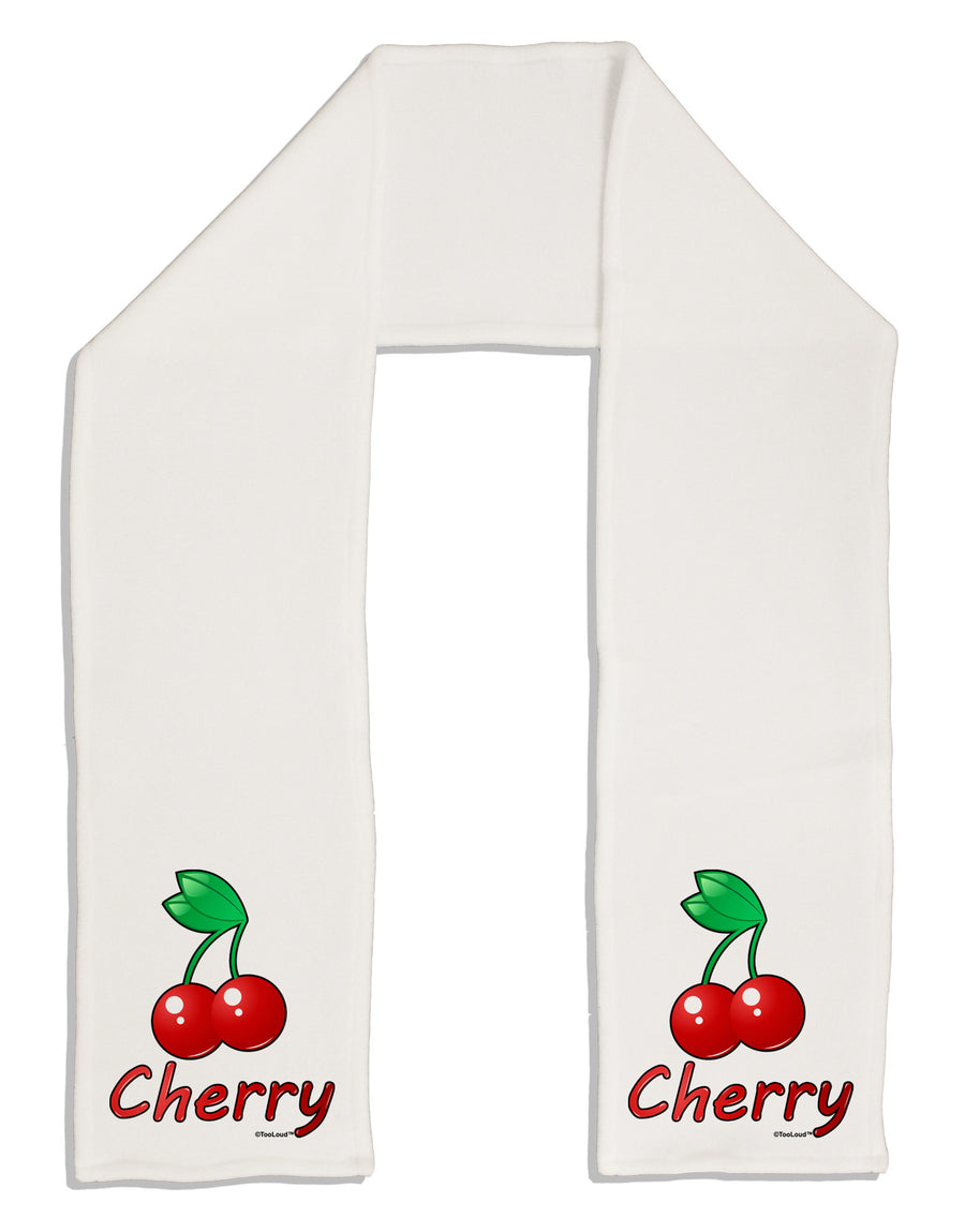 Cherry Text Adult Fleece 64&#x22; Scarf-TooLoud-White-One-Size-Adult-Davson Sales