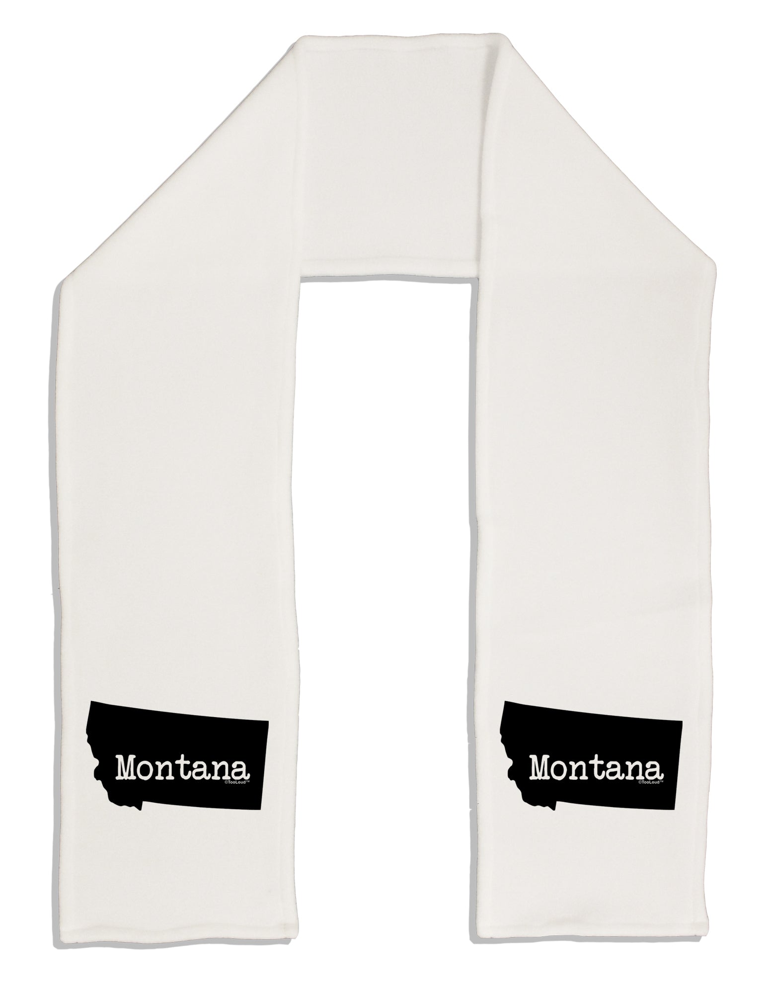 Montana - United States Shape Adult Fleece 64&#x22; Scarf by TooLoud-TooLoud-White-One-Size-Adult-Davson Sales