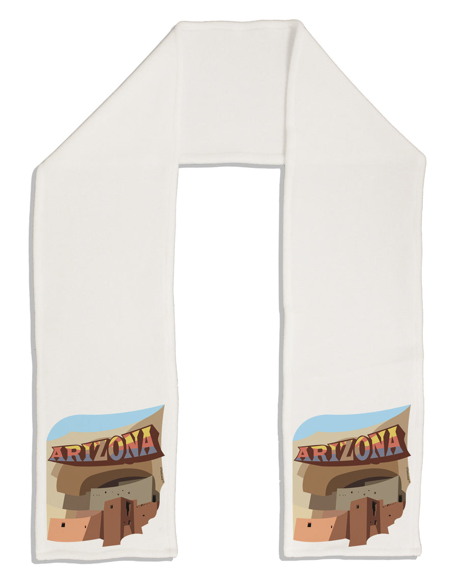 Arizona Montezuma Castle Adult Fleece 64&#x22; Scarf-TooLoud-White-One-Size-Adult-Davson Sales