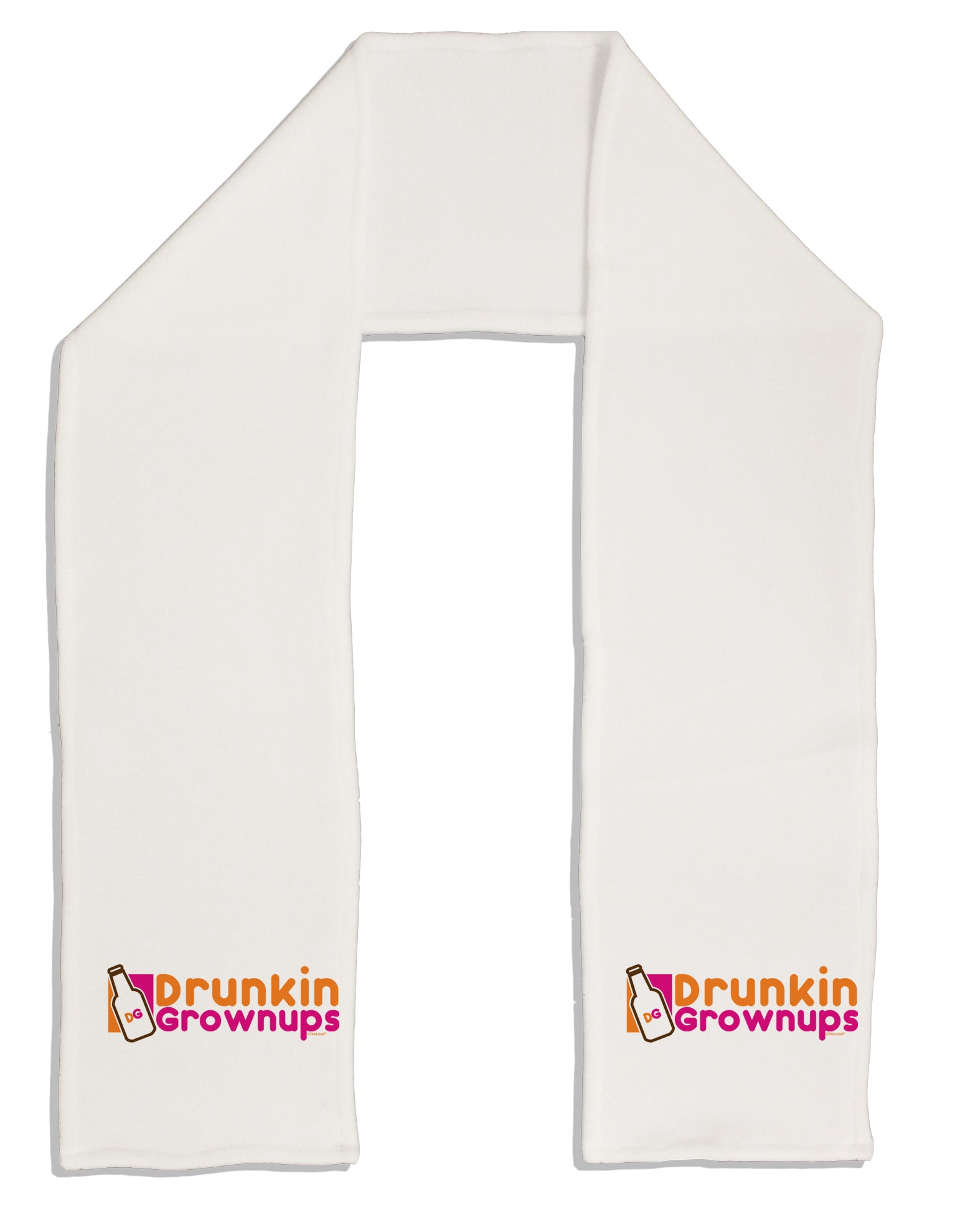 Drunken Grown ups Funny Drinking Adult Fleece 64&#x22; Scarf by TooLoud-TooLoud-White-One-Size-Adult-Davson Sales
