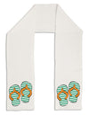 Striped Flip Flops - Teal and Orange Adult Fleece 64&#x22; Scarf-TooLoud-White-One-Size-Adult-Davson Sales