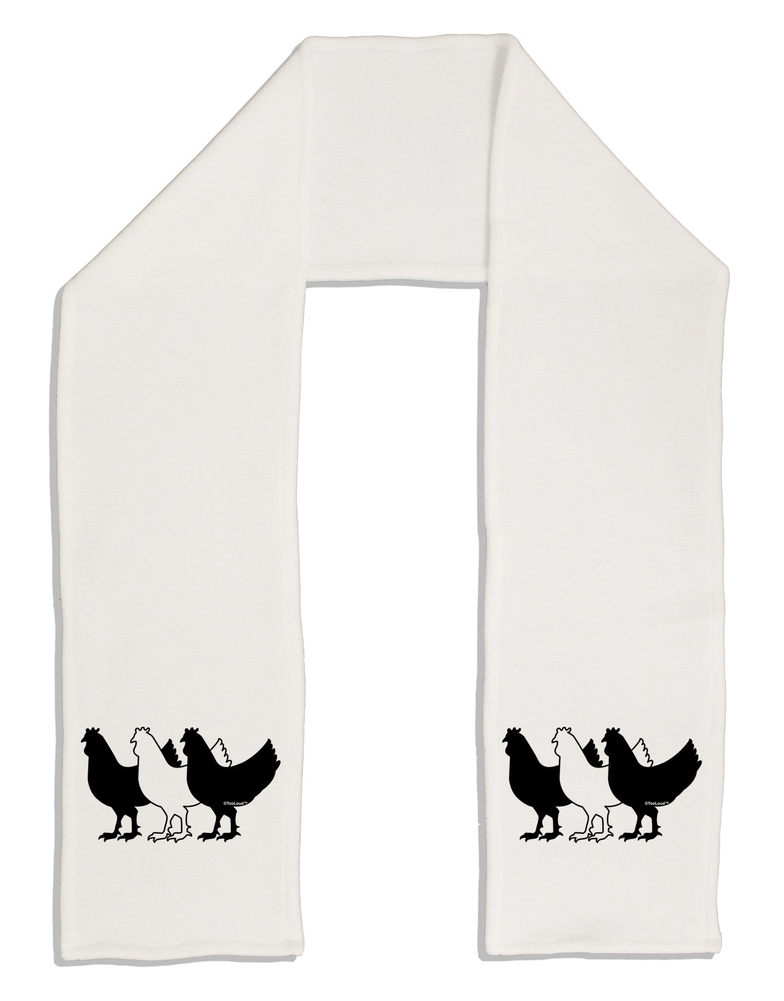 Three French Hens Adult Fleece 64&#x22; Scarf-TooLoud-White-One-Size-Adult-Davson Sales