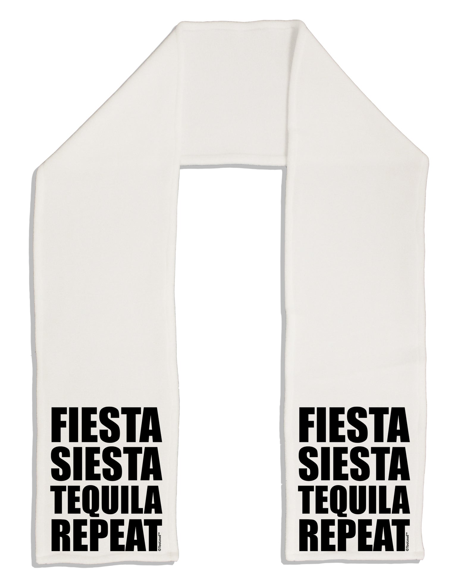 Fiesta Siesta Tequila Repeat Adult Fleece 64&#x22; Scarf by TooLoud-TooLoud-White-One-Size-Adult-Davson Sales