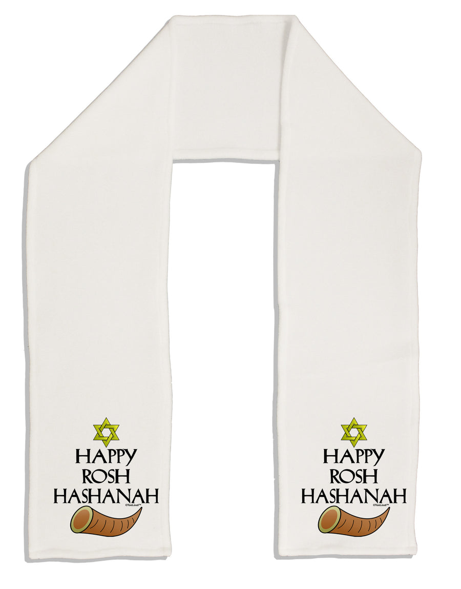 Happy Rosh Hashanah Adult Fleece 64&#x22; Scarf-TooLoud-White-One-Size-Adult-Davson Sales