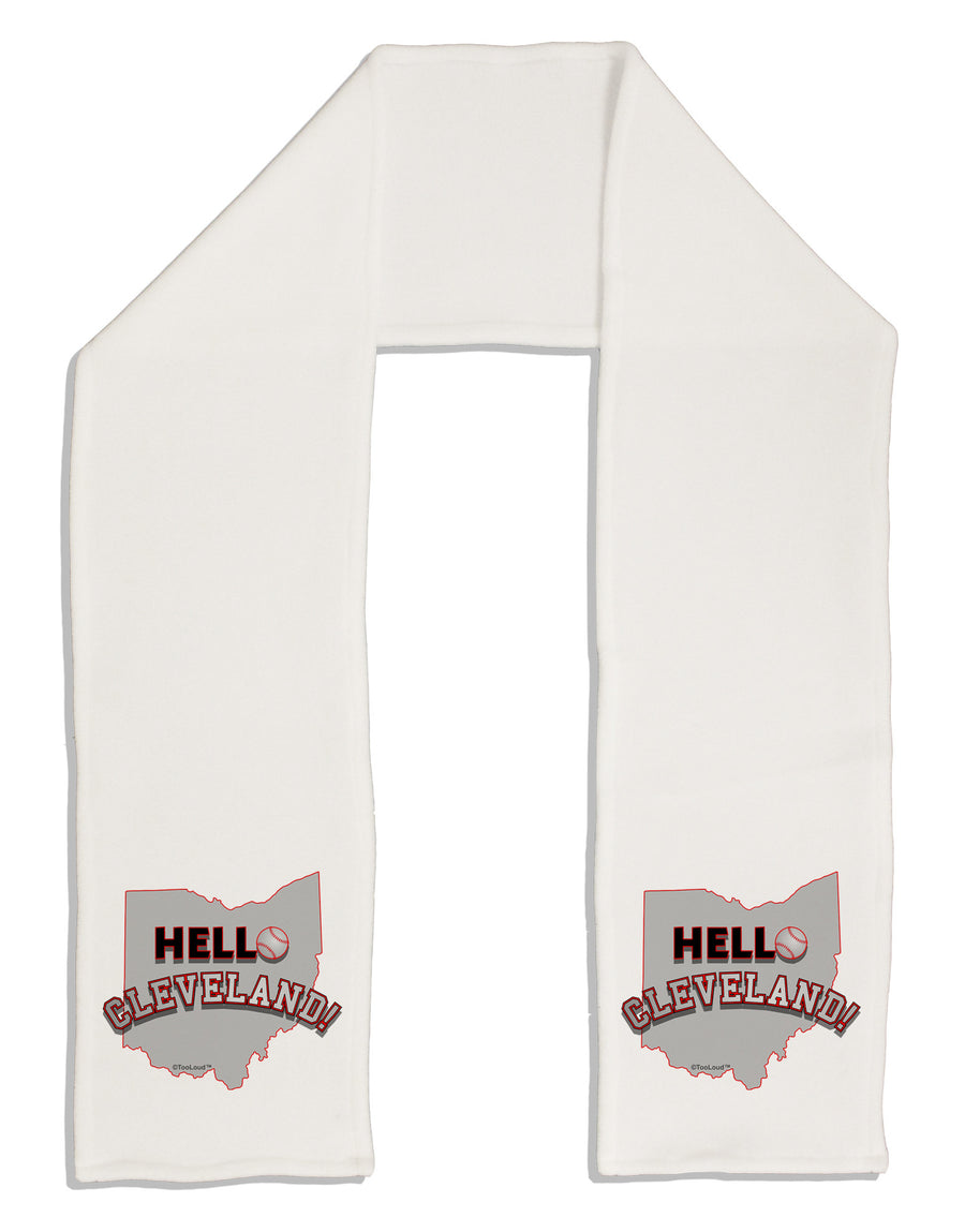 Hello Cleveland Adult Fleece 64&#x22; Scarf-TooLoud-White-One-Size-Adult-Davson Sales