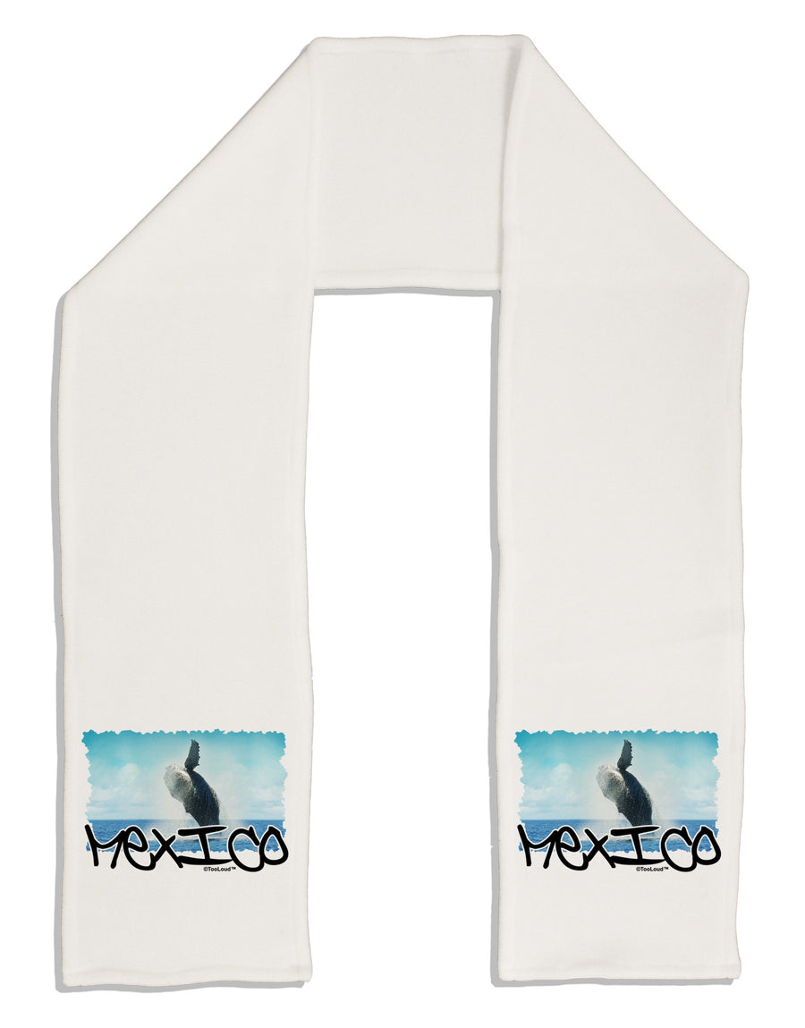 Mexico - Whale Watching Cut-out Adult Fleece 64" Scarf-TooLoud-White-One-Size-Adult-Davson Sales