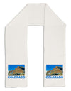 Colorado Snowy Mountains Text Adult Fleece 64&#x22; Scarf-TooLoud-White-One-Size-Adult-Davson Sales