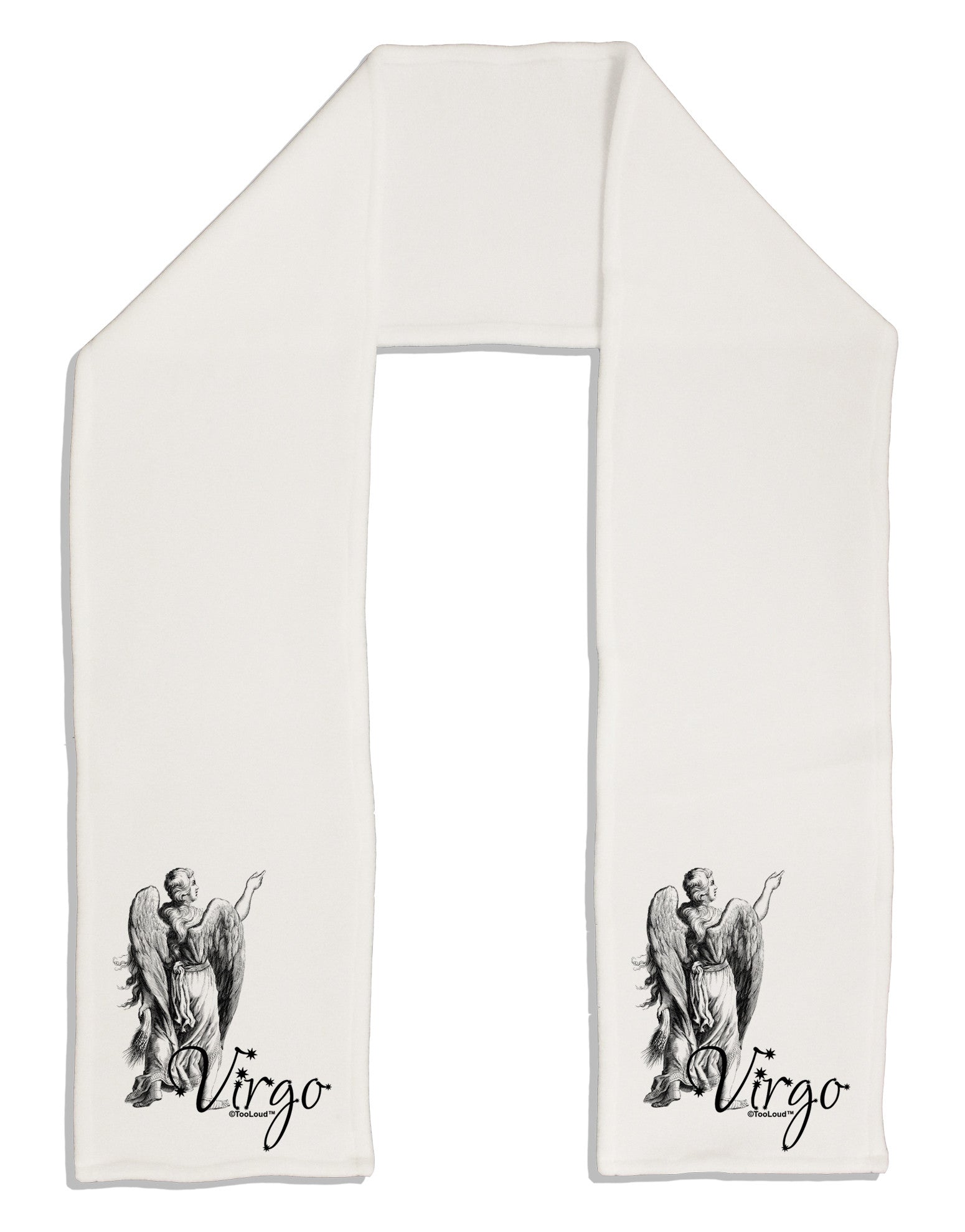 Virgo Illustration Adult Fleece 64&#x22; Scarf-TooLoud-White-One-Size-Adult-Davson Sales
