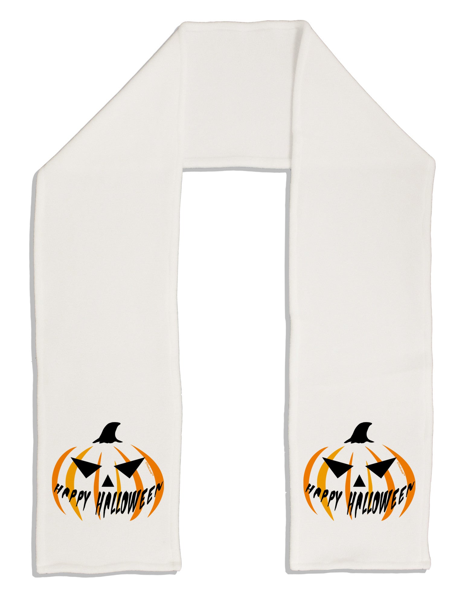 Happy Halloween Jack Adult Fleece 64&#x22; Scarf-TooLoud-White-One-Size-Adult-Davson Sales
