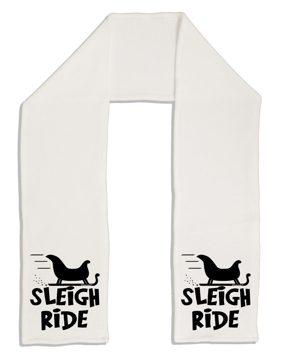 Sleigh Ride BnW Adult Fleece 64&#x22; Scarf-TooLoud-White-One-Size-Adult-Davson Sales