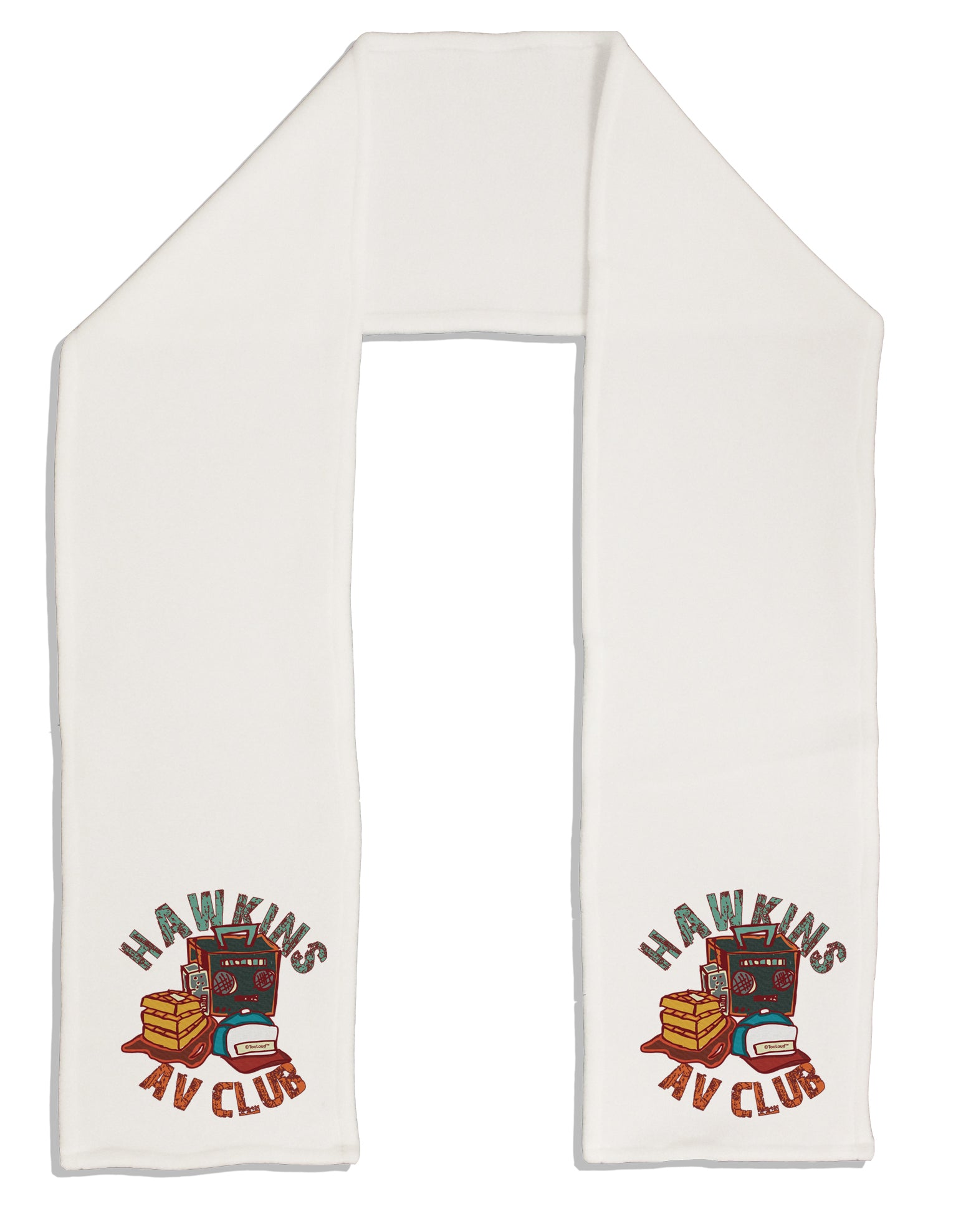 TooLoud Hawkins AV Club Adult Fleece 64 Inch Scarf-Scarves-TooLoud-White-One-Size-Adult-Davson Sales