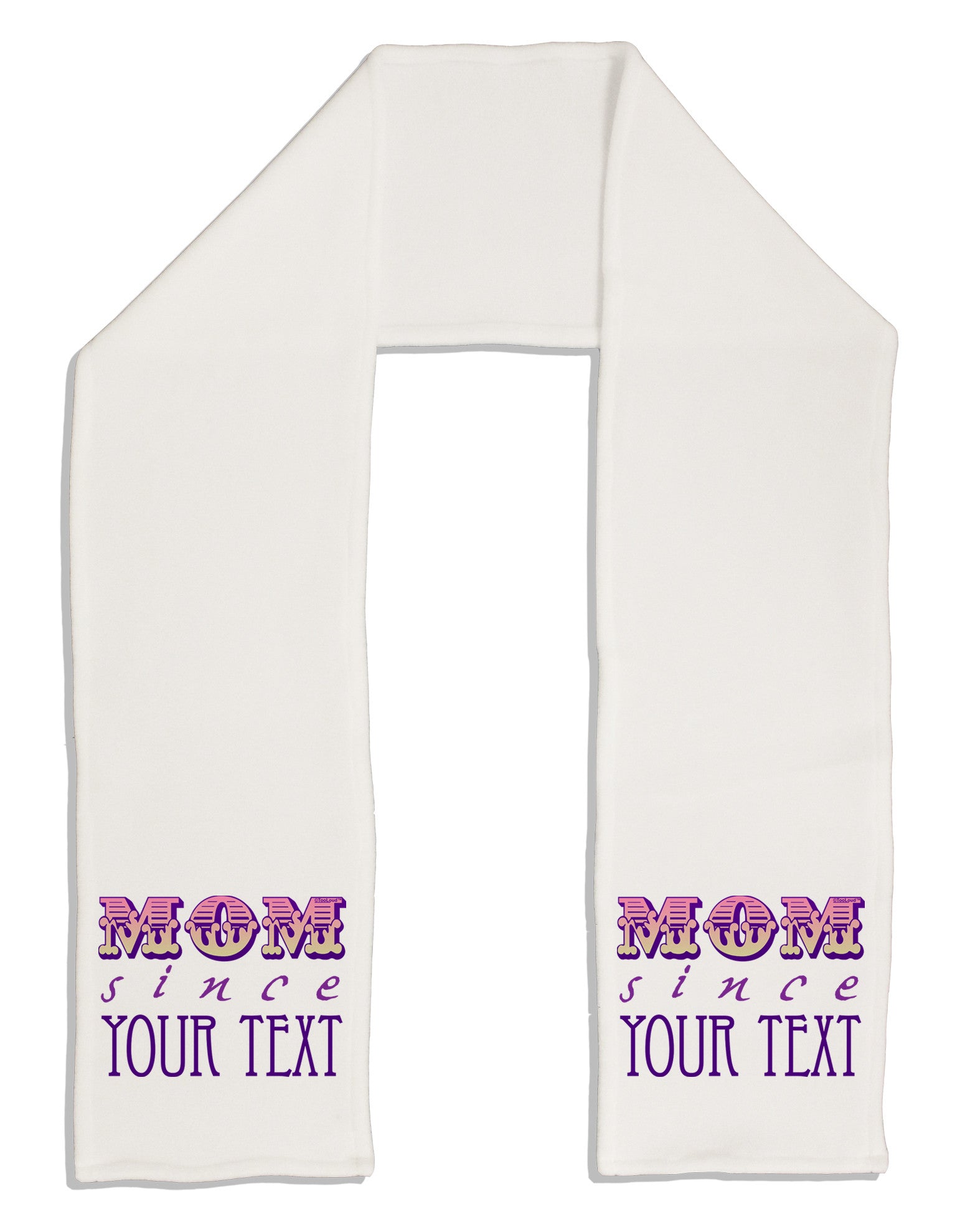 Personalized Mom Since ___ Adult Fleece 64&#x22; Scarf-TooLoud-White-One-Size-Adult-Davson Sales