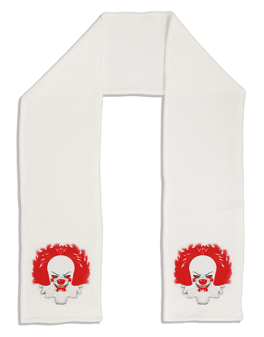 Extra Scary Clown Watercolor Adult Fleece 64&#x22; Scarf-TooLoud-White-One-Size-Adult-Davson Sales