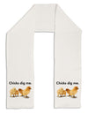 Chicks Dig Me Adult Fleece 64&#x22; Scarf-TooLoud-White-One-Size-Adult-Davson Sales