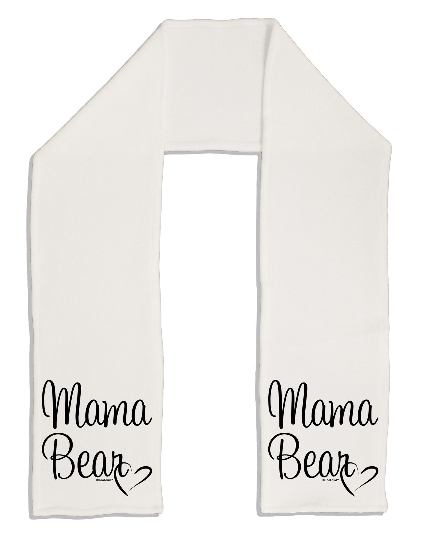 Mama Bear with Heart - Mom Design Adult Fleece 64&#x22; Scarf-TooLoud-White-One-Size-Adult-Davson Sales