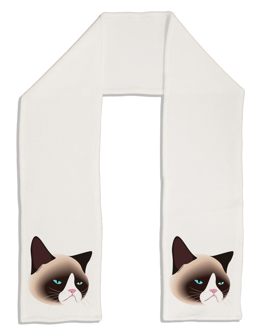 Cute Disgruntled Siamese Cat Adult Fleece 64&#x22; Scarf-TooLoud-White-One-Size-Adult-Davson Sales