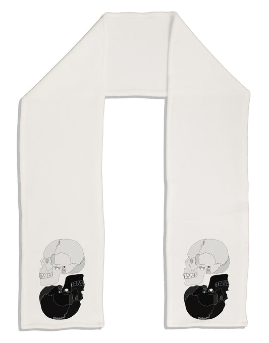 White And Black Inverted Skulls Adult Fleece 64&#x22; Scarf by TooLoud-TooLoud-White-One-Size-Adult-Davson Sales
