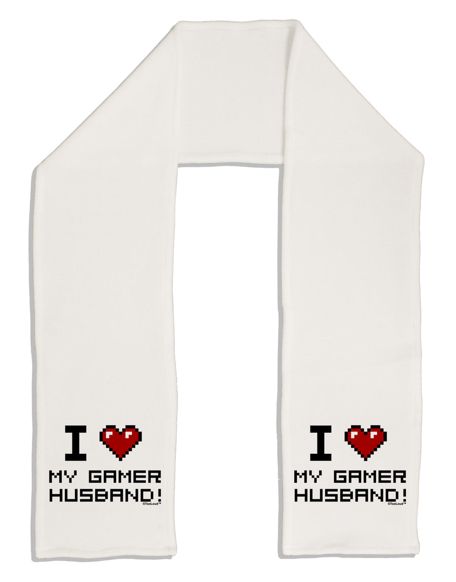 I Heart My Gamer Husband Adult Fleece 64&#x22; Scarf-TooLoud-White-One-Size-Adult-Davson Sales