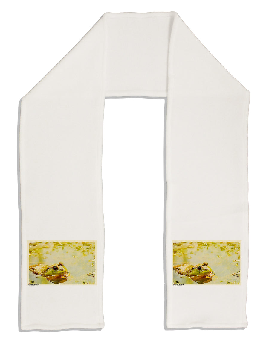 Bullfrog In Watercolor Adult Fleece 64&#x22; Scarf by TooLoud-TooLoud-White-One-Size-Adult-Davson Sales