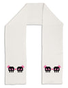 8-Bit Skull Love - Girl and Girl Adult Fleece 64&#x22; Scarf-TooLoud-White-One-Size-Adult-Davson Sales