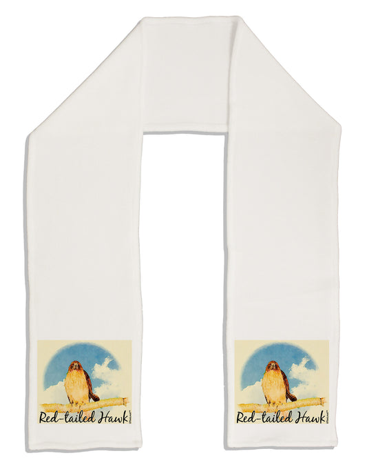 Red-tailed Hawk Text Adult Fleece 64&#x22; Scarf-TooLoud-White-One-Size-Adult-Davson Sales