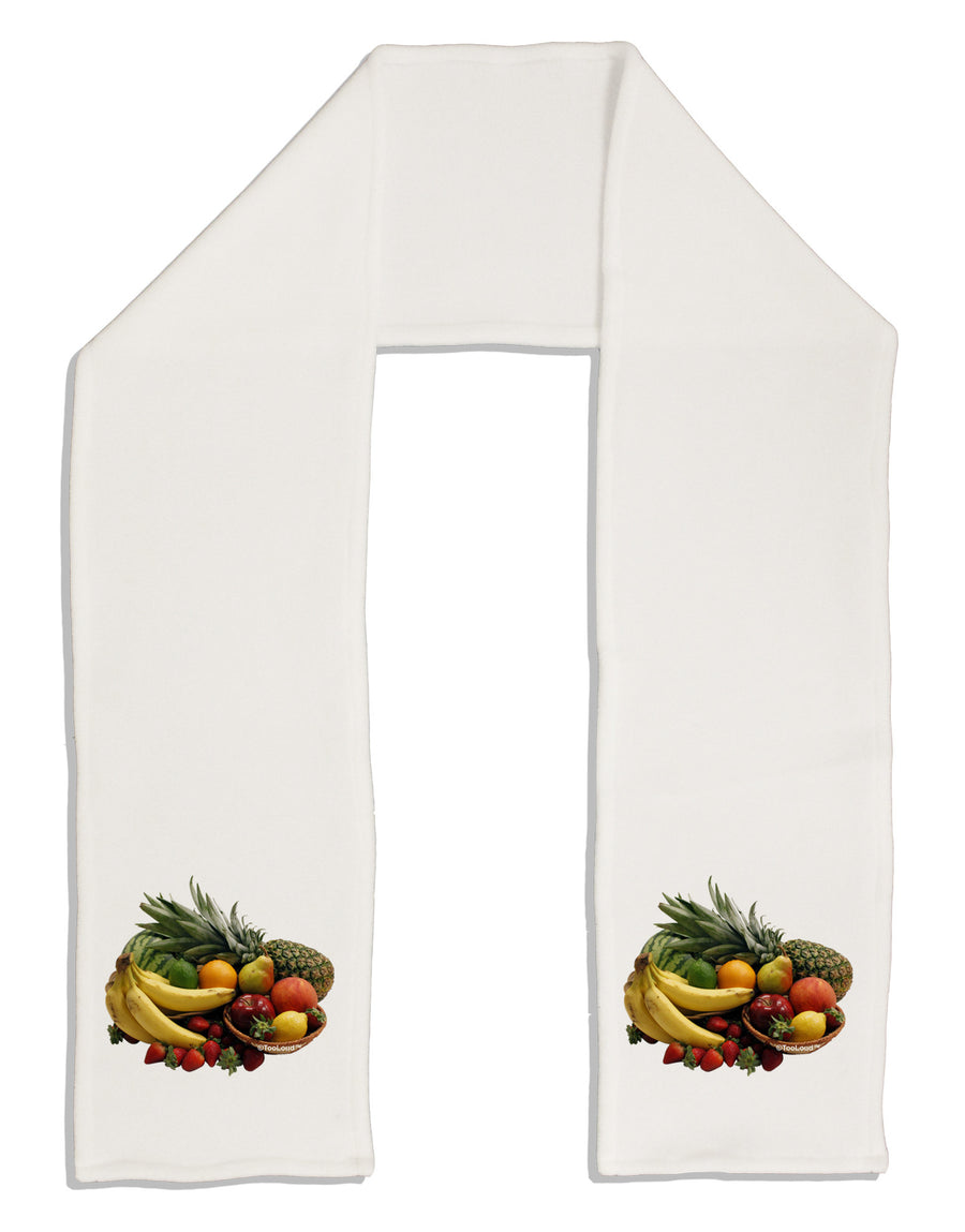 Fruit Basket Still Life Adult Fleece 64&#x22; Scarf-TooLoud-White-One-Size-Adult-Davson Sales