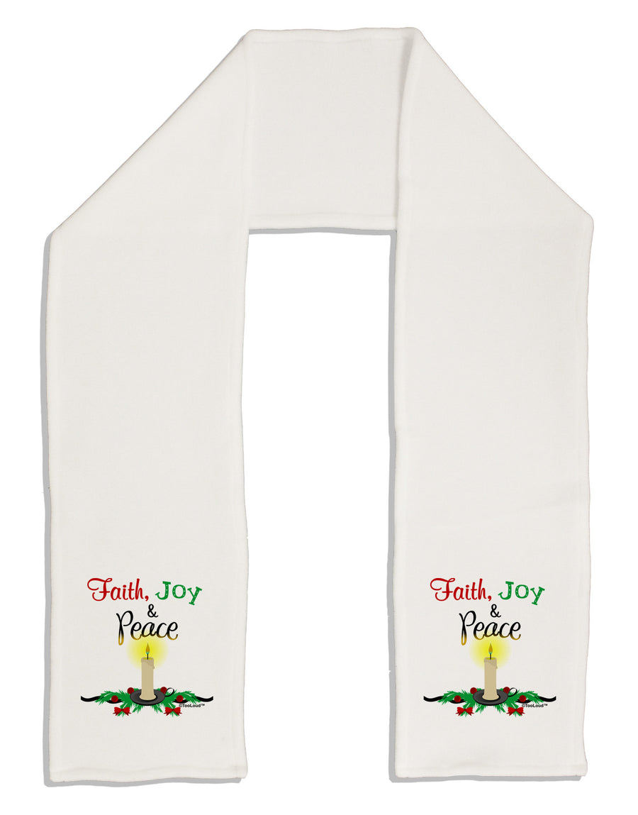 Christmas Candle with Text Adult Fleece 64&#x22; Scarf-TooLoud-White-One-Size-Adult-Davson Sales