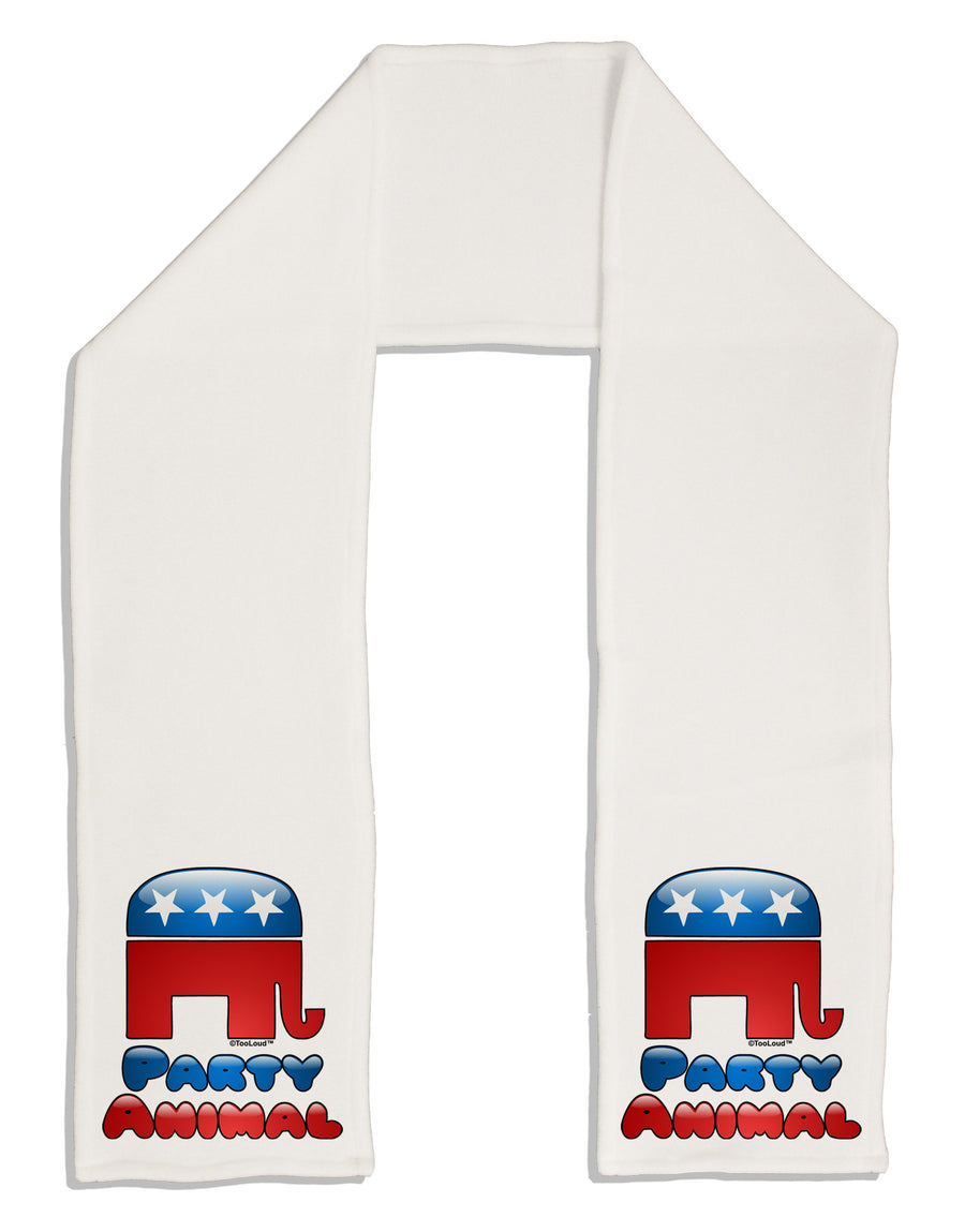 Republican Party Animal Adult Fleece 64" Scarf-TooLoud-White-One-Size-Adult-Davson Sales