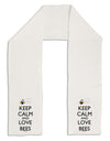 Keep Calm and Love Bees Color Adult Fleece 64&#x22; Scarf-TooLoud-White-One-Size-Adult-Davson Sales