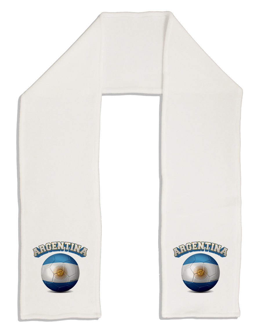 Soccer Ball Flag - Argentina Adult Fleece 64&#x22; Scarf-TooLoud-White-One-Size-Adult-Davson Sales