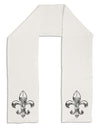 Distressed Fleur de Lis Adult Fleece 64&#x22; Scarf-TooLoud-White-One-Size-Adult-Davson Sales