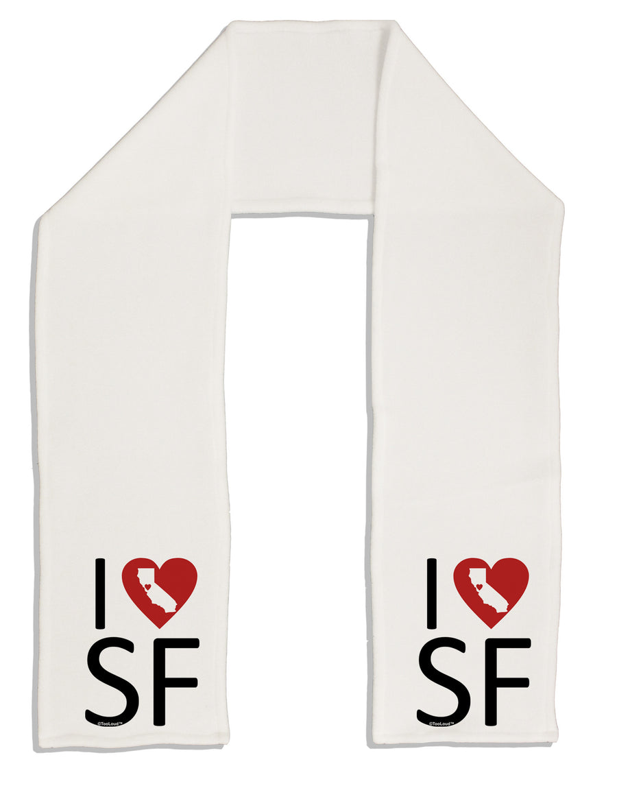 I Heart San Francisco Adult Fleece 64&#x22; Scarf-TooLoud-White-One-Size-Adult-Davson Sales