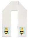 Cute Bee Adult Fleece 64&#x22; Scarf-TooLoud-White-One-Size-Adult-Davson Sales