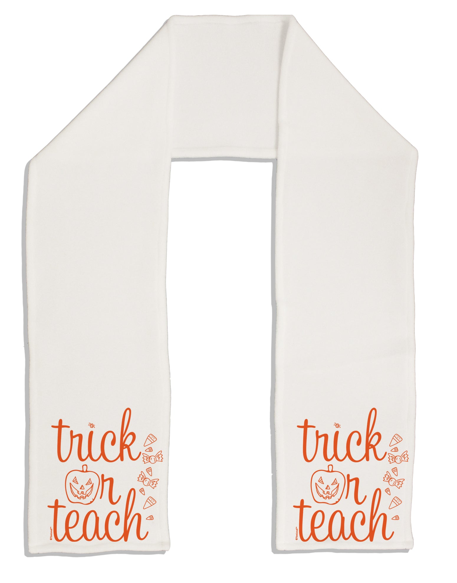 Trick or Teach Adult Fleece 64 Inch Scarf-Scarves-TooLoud-White-One-Size-Adult-Davson Sales