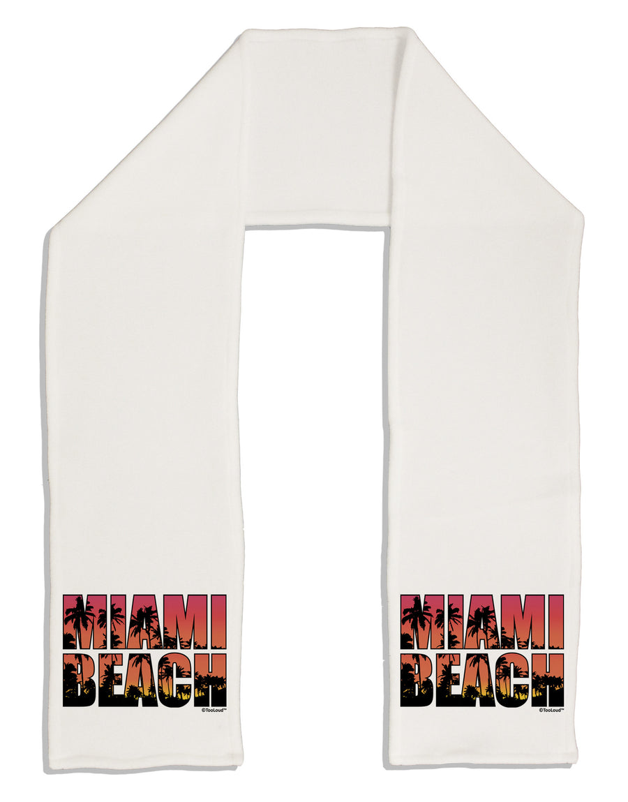 Miami Beach - Sunset Palm Trees Adult Fleece 64&#x22; Scarf by TooLoud-TooLoud-White-One-Size-Adult-Davson Sales