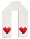 Crumbling Broken Heart Adult Fleece 64&#x22; Scarf by-TooLoud-White-One-Size-Adult-Davson Sales