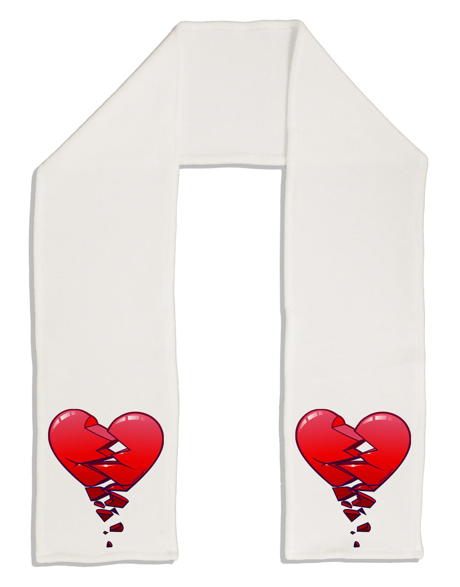 Crumbling Broken Heart Adult Fleece 64&#x22; Scarf by-TooLoud-White-One-Size-Adult-Davson Sales