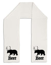 Beer Animal Adult Fleece 64" Scarf-TooLoud-White-One-Size-Adult-Davson Sales