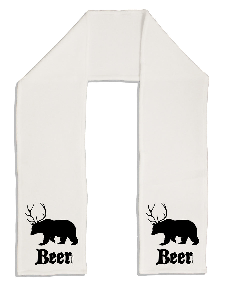Beer Animal Adult Fleece 64" Scarf-TooLoud-White-One-Size-Adult-Davson Sales