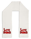 Love Bomb Text Adult Fleece 64&#x22; Scarf-TooLoud-White-One-Size-Adult-Davson Sales