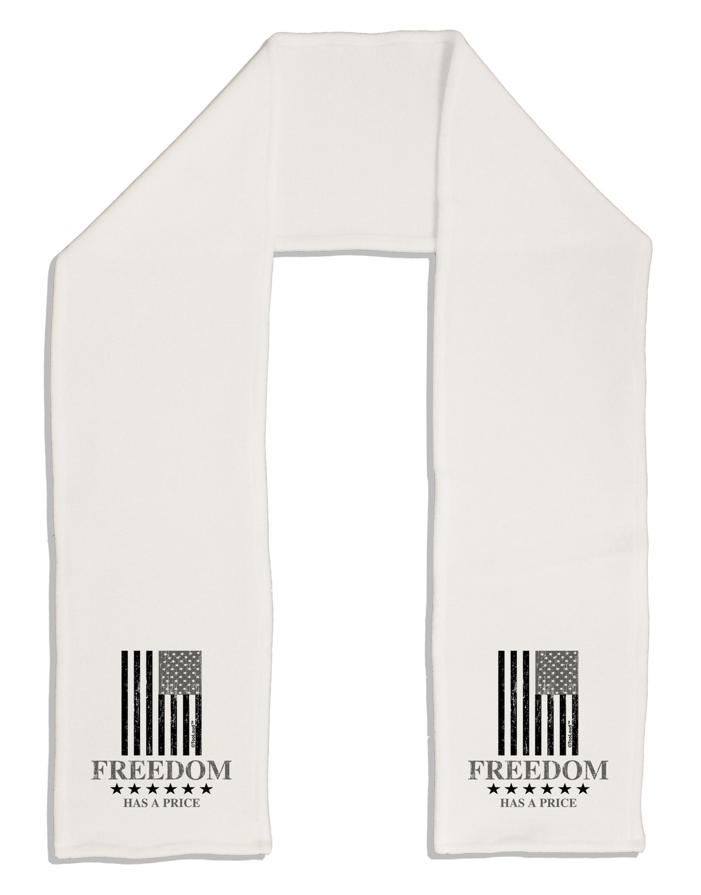Freedom Flag BnW Adult Fleece 64&#x22; Scarf-TooLoud-White-One-Size-Adult-Davson Sales