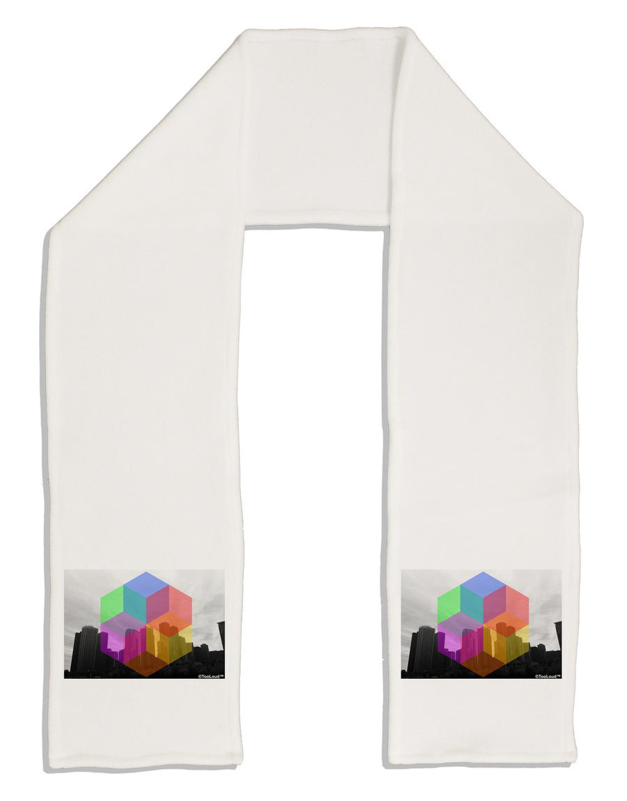 Chicago Abstract Adult Fleece 64&#x22; Scarf-TooLoud-White-One-Size-Adult-Davson Sales