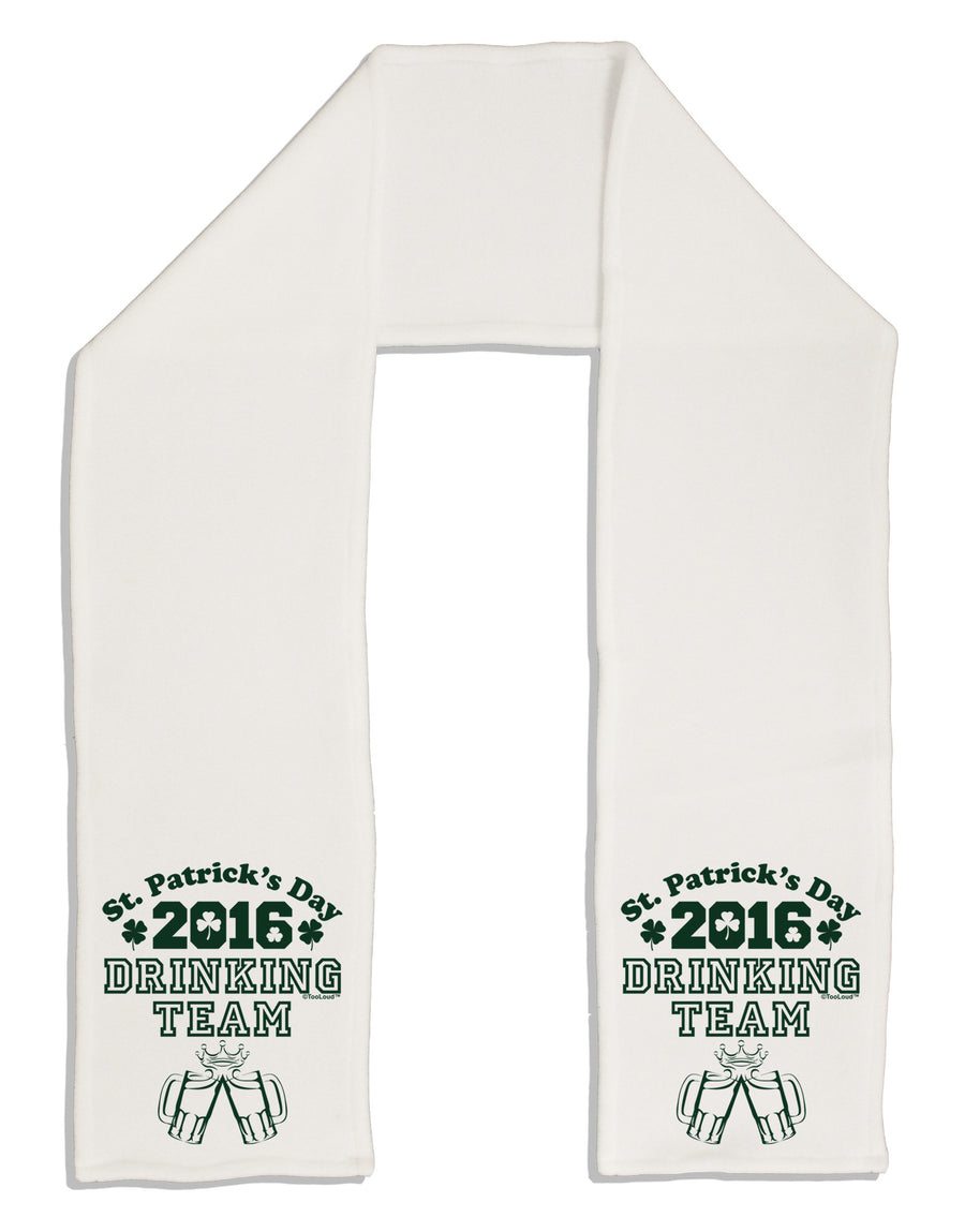 St Patricks Day Drinking Team Adult Fleece 64&#x22; Scarf-TooLoud-White-One-Size-Adult-Davson Sales