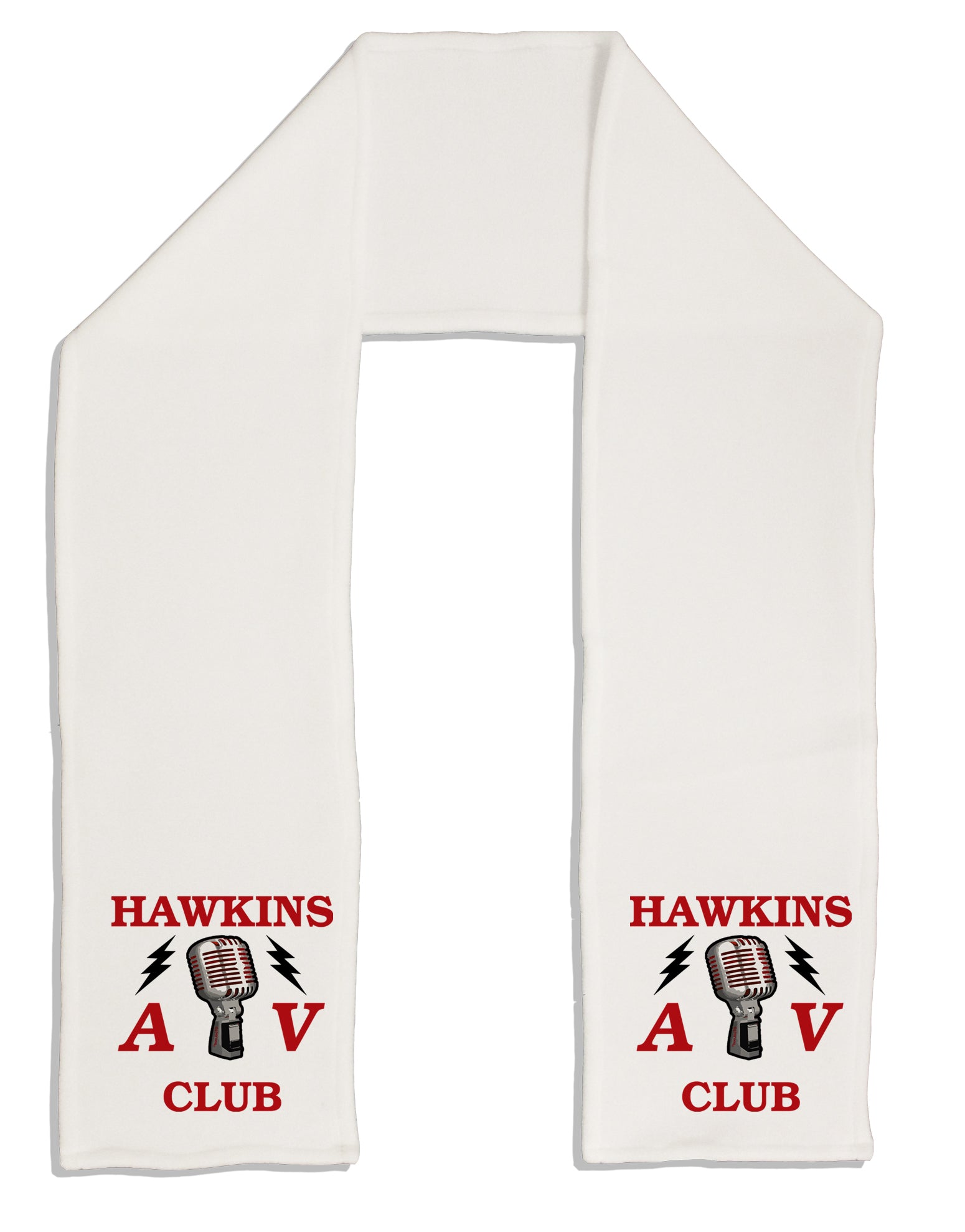 Hawkins AV Club Adult Fleece 64&#x22; Scarf by TooLoud-TooLoud-White-One-Size-Adult-Davson Sales