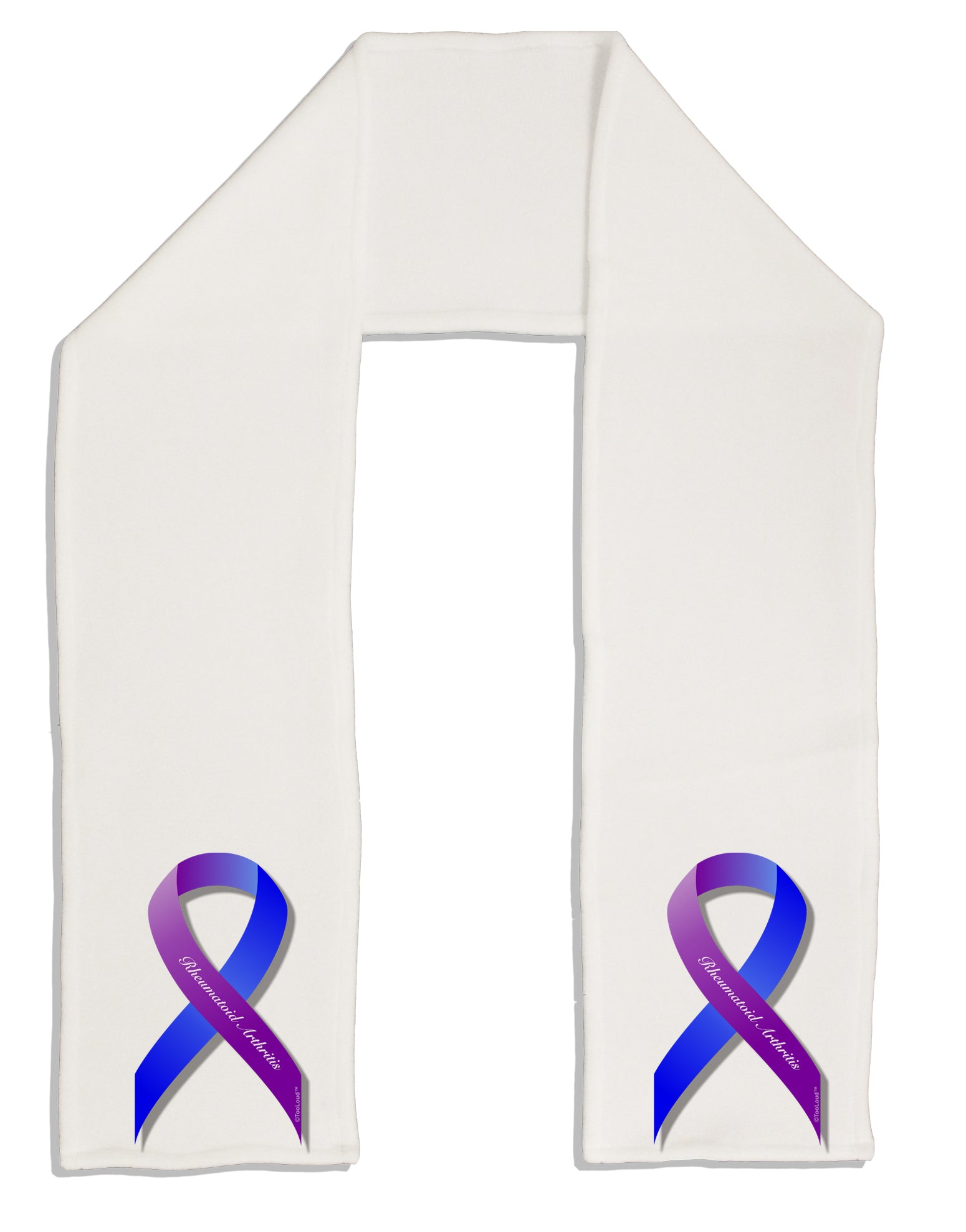 TooLoud Rheumatoid Arthritis Adult Fleece 64 Inch Scarf-Scarves-TooLoud-White-One-Size-Adult-Davson Sales