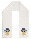 Cute Pixel Scarecrow Adult Fleece 64&#x22; Scarf-TooLoud-White-One-Size-Adult-Davson Sales