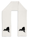 New York - United States Shape Adult Fleece 64&#x22; Scarf by TooLoud-TooLoud-White-One-Size-Adult-Davson Sales